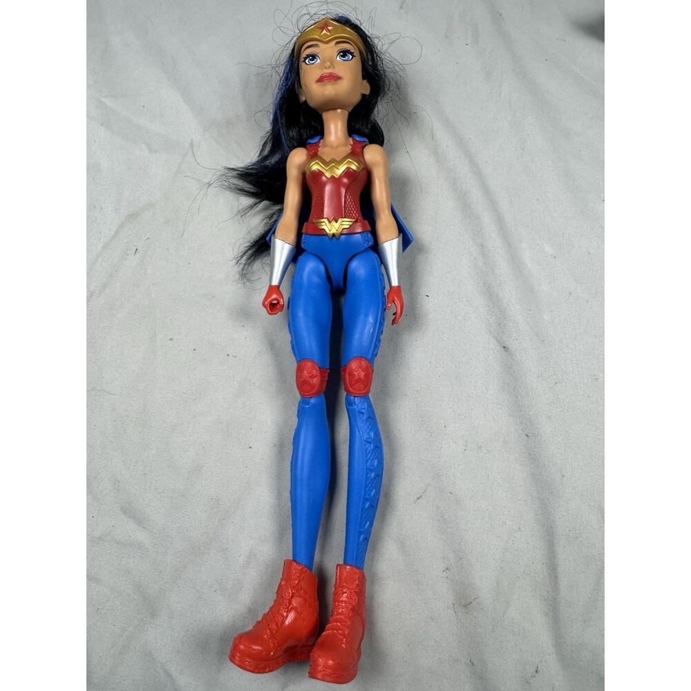 DC Super Hero Girls Wonder Woman Action Doll Blue Cape Red Boots 12”